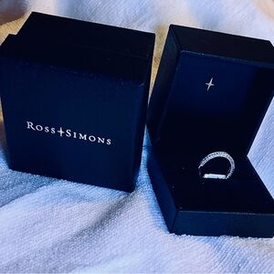 Ross-Simons Silver Lab Diamond Ring 6.5